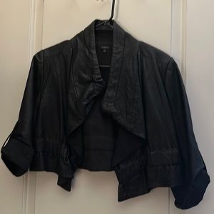 Genuine leather Fraiche cropped jacket size small